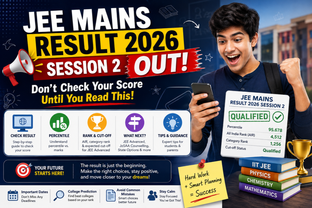JEE Mains result, 2026 session 2
